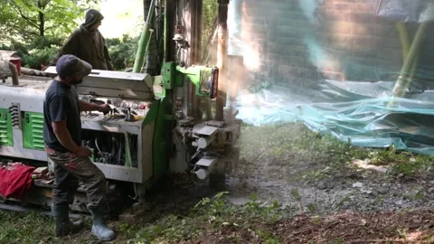 Small drilling rig   drilling water well for the country house. Stockbeeldmateriaal 219260313