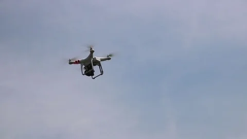 Small drone flying outside Stock Footage 77845511