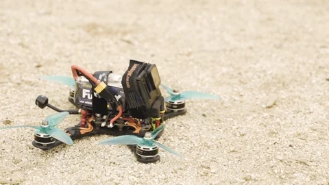 Small Drone Preparing For Takeof 動画素材 118840393