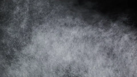 Small dust and ash explosion in front of black background, close up Stock Footage 50455735