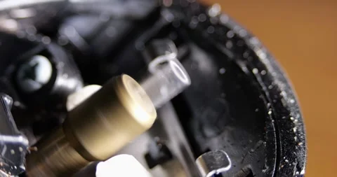 Small Eccentric Motor Rotating High RPM Inside Hair Clipper Device Electric Stock Footage 321809551