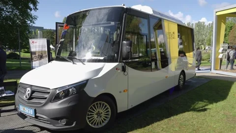 Small electric bus Stock Footage 220010240