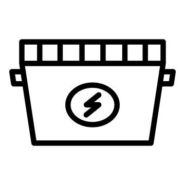 Small electric convector icon outline vector. Radiator heater Illustrazione stock