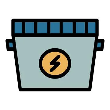 Small electric convector icon vector flat Illustrazione stock