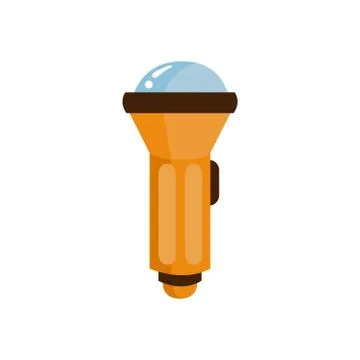 Small Electric Flashlight Torch, Camping And Hiking Outdoor Tourism Related Item Ilustración de archivo
