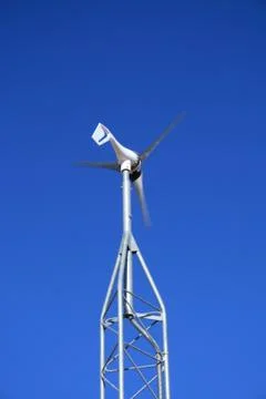 Small electric windmill Stock Photos