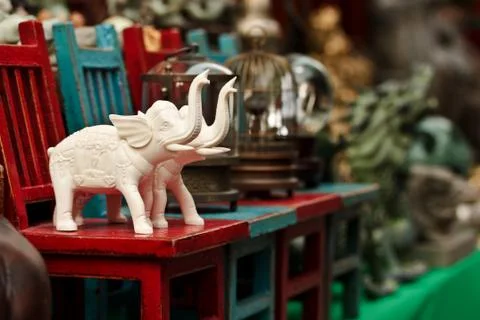 Small elephant figurines Stock Photos