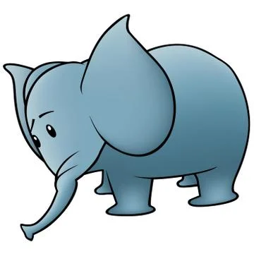 Small Elephant Stock Illustration