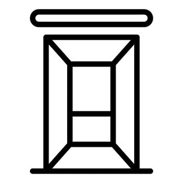 Small elevator icon, outline style イラスト素材