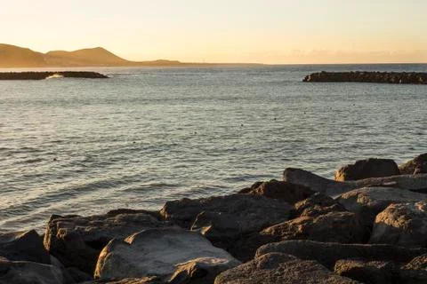 Small empty artificial bay Stock Photos