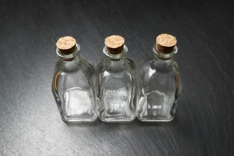 Small empty bottles Stock Photos