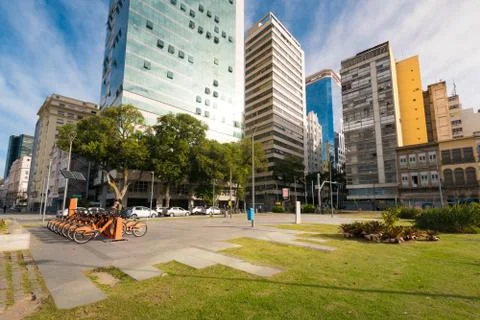 Small Empty City Square in Rio de Janeiro 写真素材