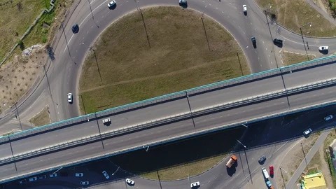 Small empty ring road Stock Footage 88066649