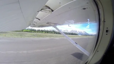 Small engine airplane landing Stock Footage 81909887