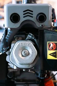 Small Engine Front View Repair Service Stock Photos