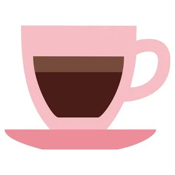 Small espresso coffee cup flat vector icon Stock Illustration