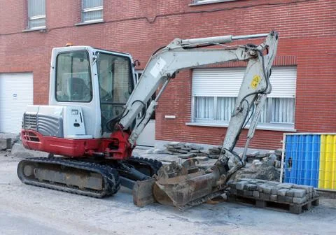 Small excavator Stock Photos
