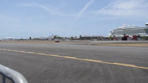 Small executive jet plane rushing down the runway Stock Footage 49523874