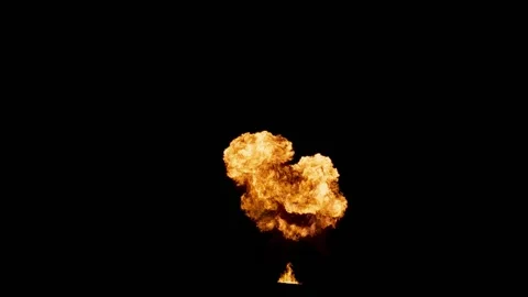Small explosion with alpha without obvious smoke, suitable for war or disaster Stock Footage 142004103