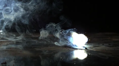 SMALL EXPLOSION IN SLOW MOTION Stock Footage 25295737