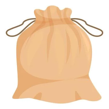 Small fabric bag tied with a string, eco friendly packaging Stock-Illustration