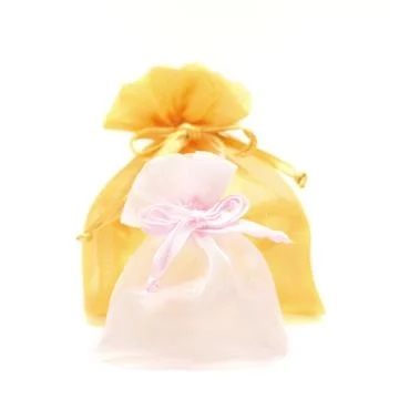 Small fabric pouch isolated on white Stock Photos