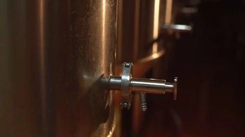 Small Factory make craft beer, light beer, stout beer. beer tanker Stock Footage 84043935