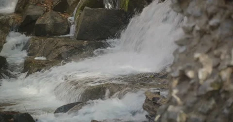 Small falls at Carbide Wilson Ruins Stock Footage 142175448