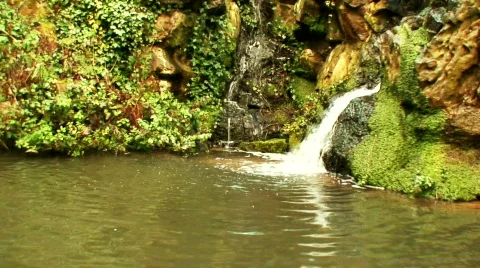 Small fast flowing waterfall 4 Video stock 635975