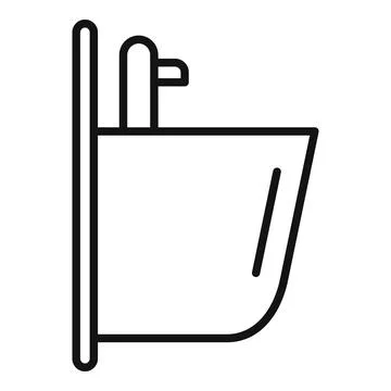 Small faucet icon outline vector. Pipe sewer Stock Illustration