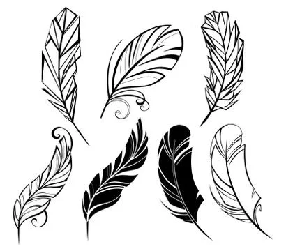 Small feather Stock Illustration
