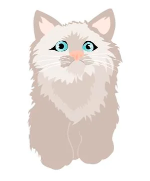 Small feathery kitty Stock Illustration