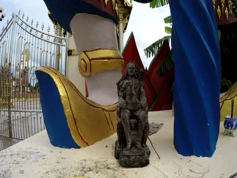 A small figure of the King Stock Footage 71030278