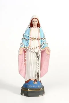 Small figure of the Madonna with precise Stock Photos
