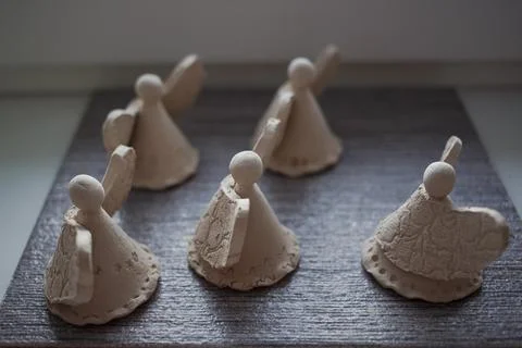 Small figurine made of clay Stock Photos