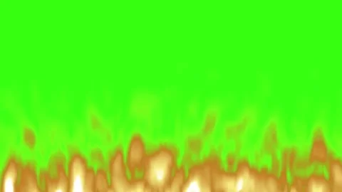 Small Fire Animation Green Screen Video stock 303111166