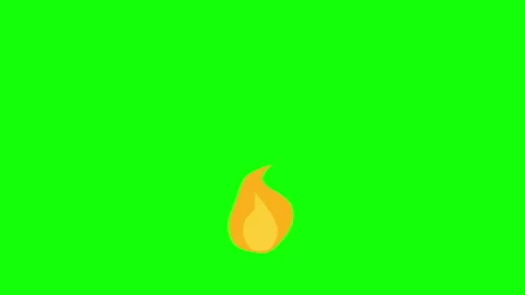 Small Fire Flame Animation on Green Screen Background Vídeos de archivo 334986801
