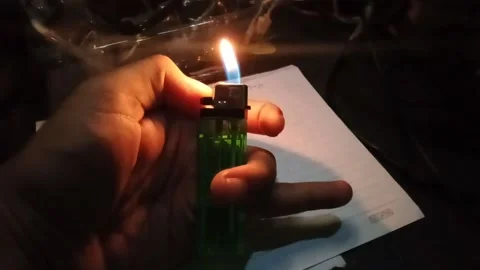 Small fire gas Stock Footage 170947581