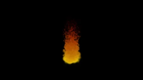 Small Fire Looping Flames Dark Canvas 4K Realistic Slow Motion Overlay Stock Footage 346406468