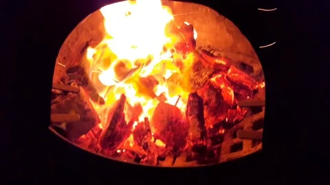 Small Fire at Night 3 Stock Footage 130670081