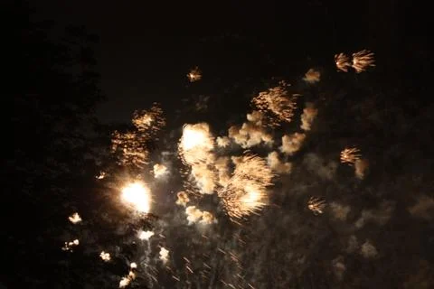 Small Firework Cluster Stock Photos