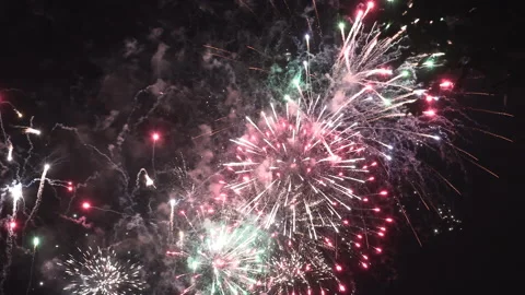 Small fireworks display during COVID 19 pandemic on Canada day Vídeos de archivo 156614789