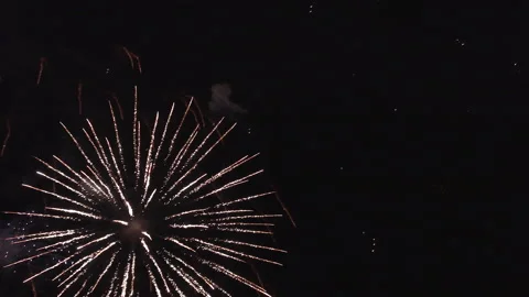Small fireworks display during COVID 19 pandemic on Canada day Vídeo Stock 156614985