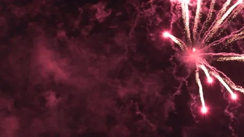 Small fireworks display during COVID 19 pandemic on Canada day Видео 156619480