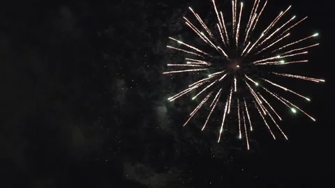 Small fireworks display during COVID 19 pandemic on Canada day Stock Footage 156619829