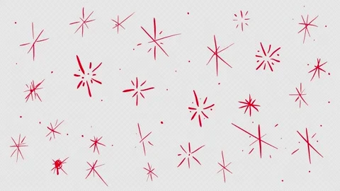 Small fireworks explosion background on a black backdrop. Tiny star shots in 4K. Video stock 334664408