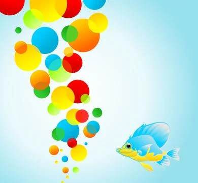 Small fish and balls Stock Photos