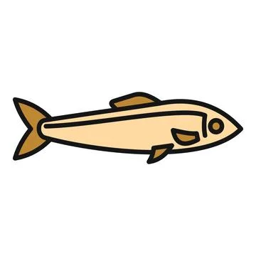 Small fish icon illustrating seafood and aquatic animal Stock Illustration