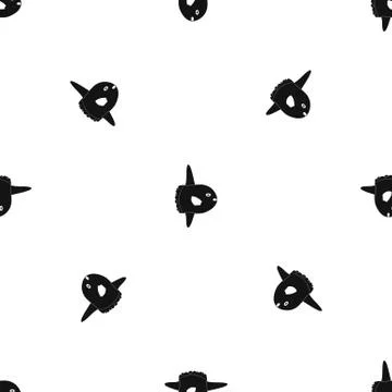 Small fish pattern seamless black Stockillustratie