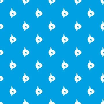 Small fish pattern seamless blue Stock Illustration